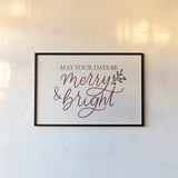 Vintage Christmas V Red by Becky Thorns. shown as a paper print in a black flame. Available as a archival giclee rolled canvas, fine art paper, or poster print. SKU 60048i.