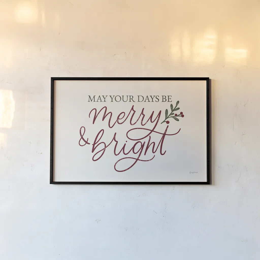 Vintage Christmas V Red by Becky Thorns. shown as a paper print in a black flame. Available as a archival giclee rolled canvas, fine art paper, or poster print. SKU 60048i.