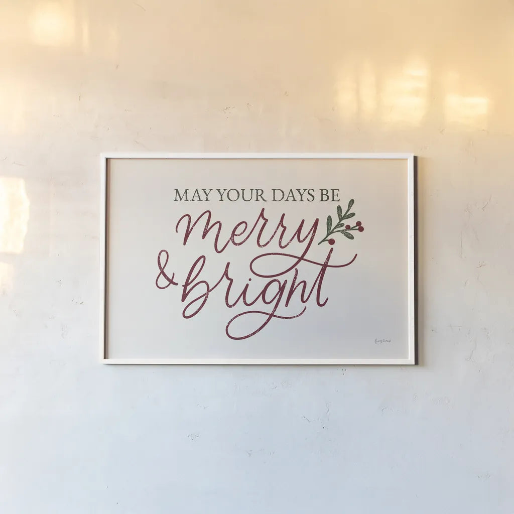 Vintage Christmas V Red by Becky Thorns. shown as a paper print in a white frame. Available as a archival giclee rolled canvas, fine art paper, or poster print. SKU 60048i.