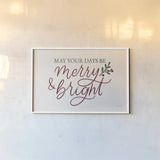 Vintage Christmas V Red by Becky Thorns. shown as a paper print in a white frame. Available as a archival giclee rolled canvas, fine art paper, or poster print. SKU 60048i.
