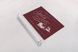 Vintage Christmas VI Red by Becky Thorns. shown as a rolled paper print. Available as archival giclee rolled canvas, fine art paper, or poster print. SKU 68847i.