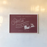 Vintage Christmas VI Red by Becky Thorns. shown as a paper print in a white frame. Available as a archival giclee rolled canvas, fine art paper, or poster print. SKU 68847i.
