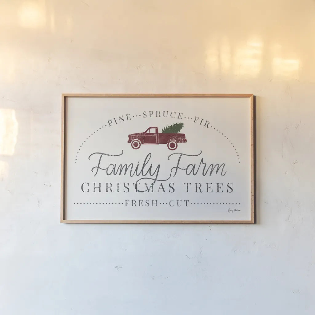 Vintage Christmas VII by Becky Thorns. shown as a paper print in a natural frame. Available as a archival giclee rolled canvas, fine art paper, or poster print. SKU 68846i.