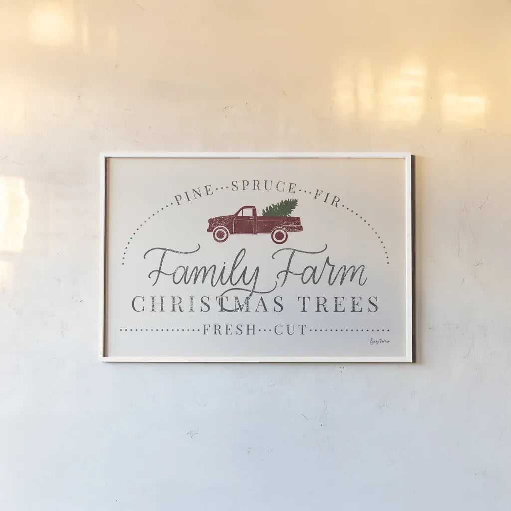 Vintage Christmas VII by Becky Thorns. shown as a paper print in a white frame. Available as a archival giclee rolled canvas, fine art paper, or poster print. SKU 68846i.