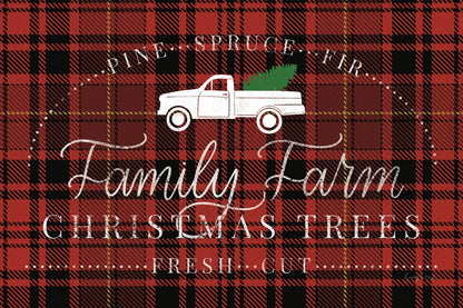 Vintage Christmas VII Plaid by Becky Thorns. SKU 73344i. Archival Giclee Fine art print for wall decor.