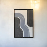 Waterfall Abstract I by Becky Thorns. shown as a paper print in a black flame. Available as a archival giclee rolled canvas, fine art paper, or poster print. SKU 87843h.