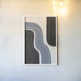 Waterfall Abstract I by Becky Thorns. shown as a paper print in a white frame. Available as a archival giclee rolled canvas, fine art paper, or poster print. SKU 87843h.
