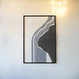 Waterfall Abstract II by Becky Thorns. shown as a paper print in a black flame. Available as a archival giclee rolled canvas, fine art paper, or poster print. SKU 87844h.