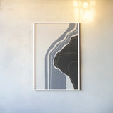 Waterfall Abstract II by Becky Thorns. shown as a paper print in a white frame. Available as a archival giclee rolled canvas, fine art paper, or poster print. SKU 87844h.