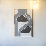 Waterfall Abstract III by Becky Thorns. shown as a paper print in a white frame. Available as a archival giclee rolled canvas, fine art paper, or poster print. SKU 87845h.
