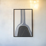 Waterfall Abstract IV by Becky Thorns. shown as a paper print in a black flame. Available as a archival giclee rolled canvas, fine art paper, or poster print. SKU 87846h.