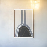 Waterfall Abstract IV by Becky Thorns. shown as a paper print in a white frame. Available as a archival giclee rolled canvas, fine art paper, or poster print. SKU 87846h.