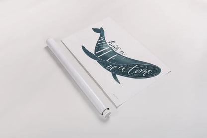 Whale of A Time by Becky Thorns. shown as a rolled paper print. Available as archival giclee rolled canvas, fine art paper, or poster print. SKU 61410i.