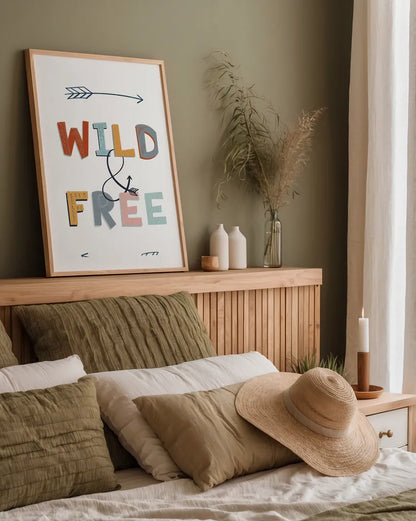 Wild and Free Pastel by Becky Thorns. shown as a paper print in a natural frame. Available as a archival giclee rolled canvas, fine art paper, or poster print. SKU 66561h.