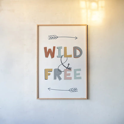 Wild and Free Pastel by Becky Thorns. shown as a paper print in a natural frame. Available as a archival giclee rolled canvas, fine art paper, or poster print. SKU 66561h.