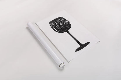 Wineness BW by Becky Thorns. shown as a rolled paper print. Available as archival giclee rolled canvas, fine art paper, or poster print. SKU 61433h.