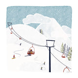 Winter Sports IV by Becky Thorns. SKU 62710a. Archival Giclee Fine art print for wall decor.