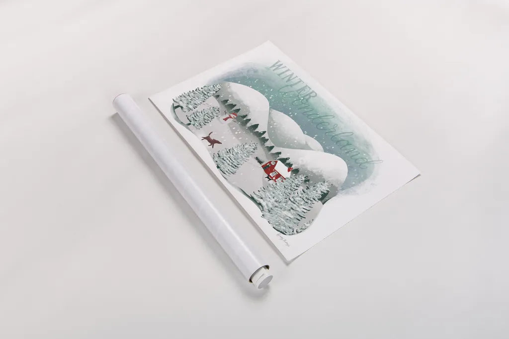 Winter Wonderland I by Becky Thorns. shown as a rolled paper print. Available as archival giclee rolled canvas, fine art paper, or poster print. SKU 57087i.