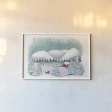 Winter Wonderland I by Becky Thorns. shown as a paper print in a white frame. Available as a archival giclee rolled canvas, fine art paper, or poster print. SKU 57087i.