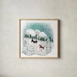 Winter Wonderland II by Becky Thorns. Shown in a natural wood glass frame for a timeless modern aesthetic. Available as an archival giclee rolled canvas, fine art paper, or poster print. SKU 57088a.