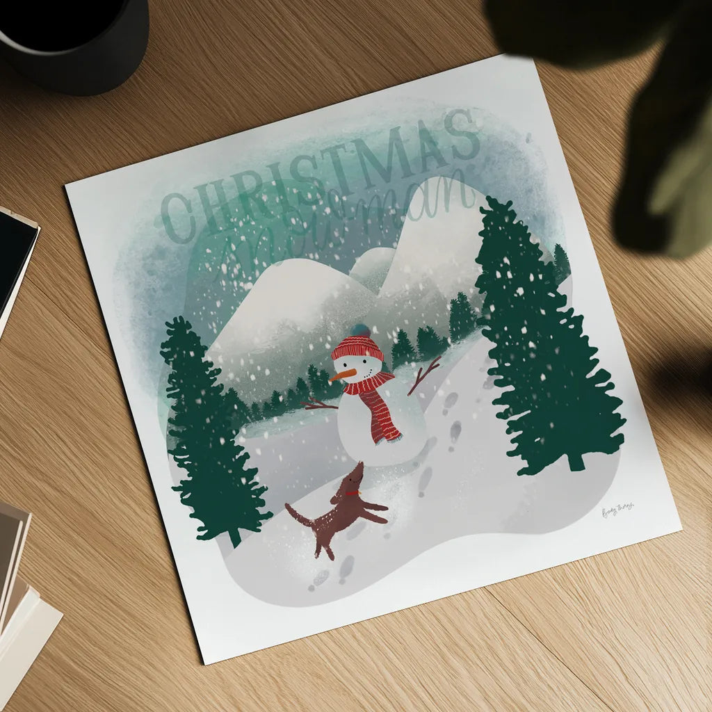 Winter Wonderland IV by Becky Thorns. Shown as a detailed flat fine art print, highlighting archival giclee quality. Available as an archival giclee rolled canvas, fine art paper, or poster print. SKU 57090a.