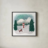 Winter Wonderland IV by Becky Thorns. Shown in a sleek black glass frame for a contemporary gallery look. Available as an archival giclee rolled canvas, fine art paper, or poster print. SKU 57090a.