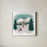 Winter Wonderland IV by Becky Thorns. Shown in a crisp white glass frame for a clean and minimalist style. Available as an archival giclee rolled canvas, fine art paper, or poster print. SKU 57090a.