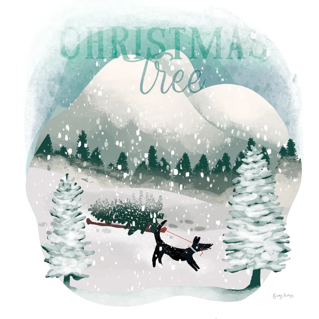 Winter Wonderland V by Becky Thorns. SKU 57091a. Archival Giclee Fine art print for wall decor.