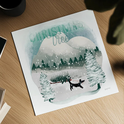 Winter Wonderland V by Becky Thorns. Shown as a detailed flat fine art print, highlighting archival giclee quality. Available as an archival giclee rolled canvas, fine art paper, or poster print. SKU 57091a.