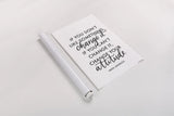 Words of Wisdom I BW v2 by Becky Thorns. shown as a rolled paper print. Available as archival giclee rolled canvas, fine art paper, or poster print. SKU 80656h.