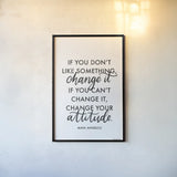 Words of Wisdom I BW v2 by Becky Thorns. shown as a paper print in a black flame. Available as a archival giclee rolled canvas, fine art paper, or poster print. SKU 80656h.