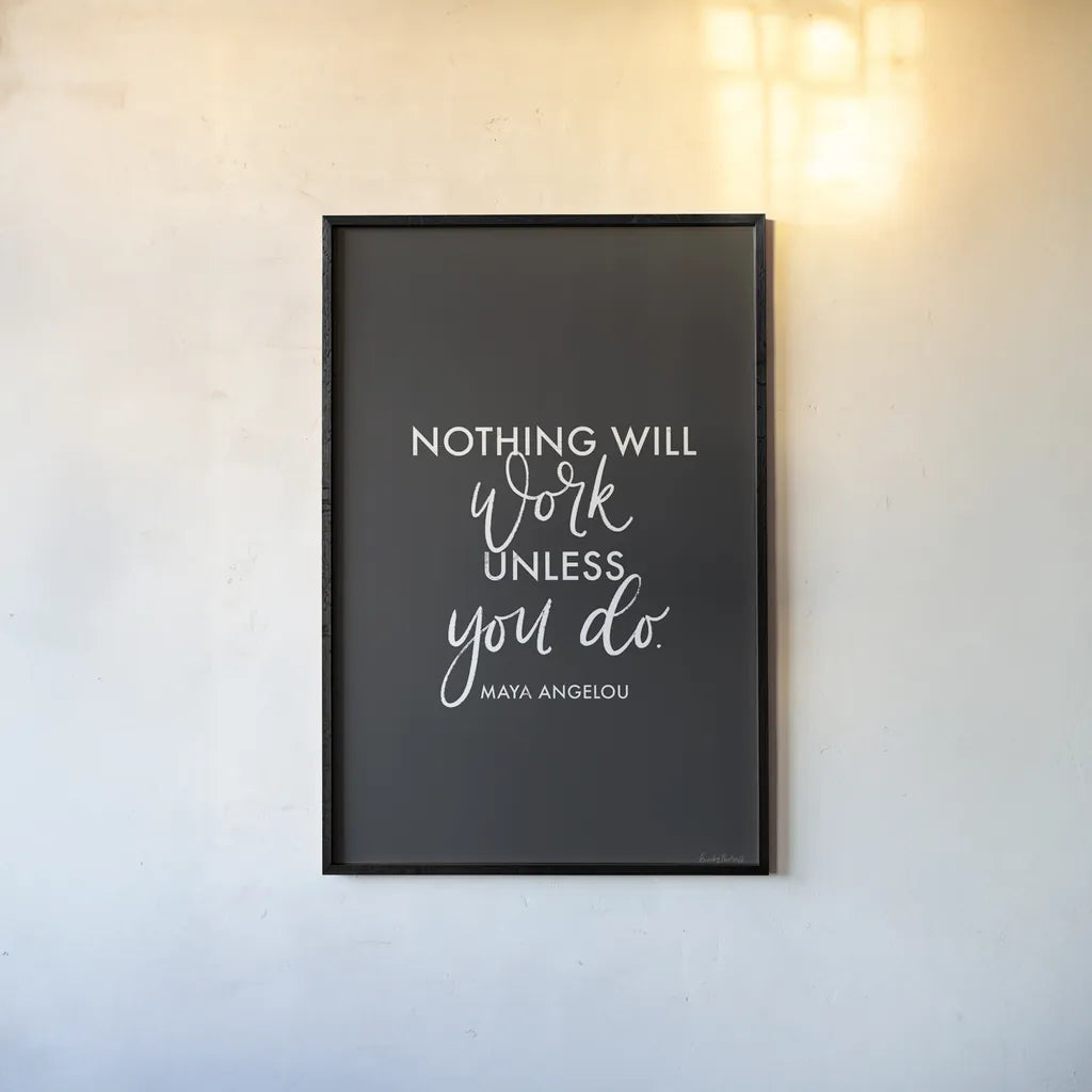 Words of Wisdom II BW v2 by Becky Thorns. shown as a paper print in a black flame. Available as a archival giclee rolled canvas, fine art paper, or poster print. SKU 80657h.