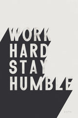 Work Hard Stay Humble BW by Becky Thorns. SKU 59634h. Archival Giclee Fine art print for wall decor.