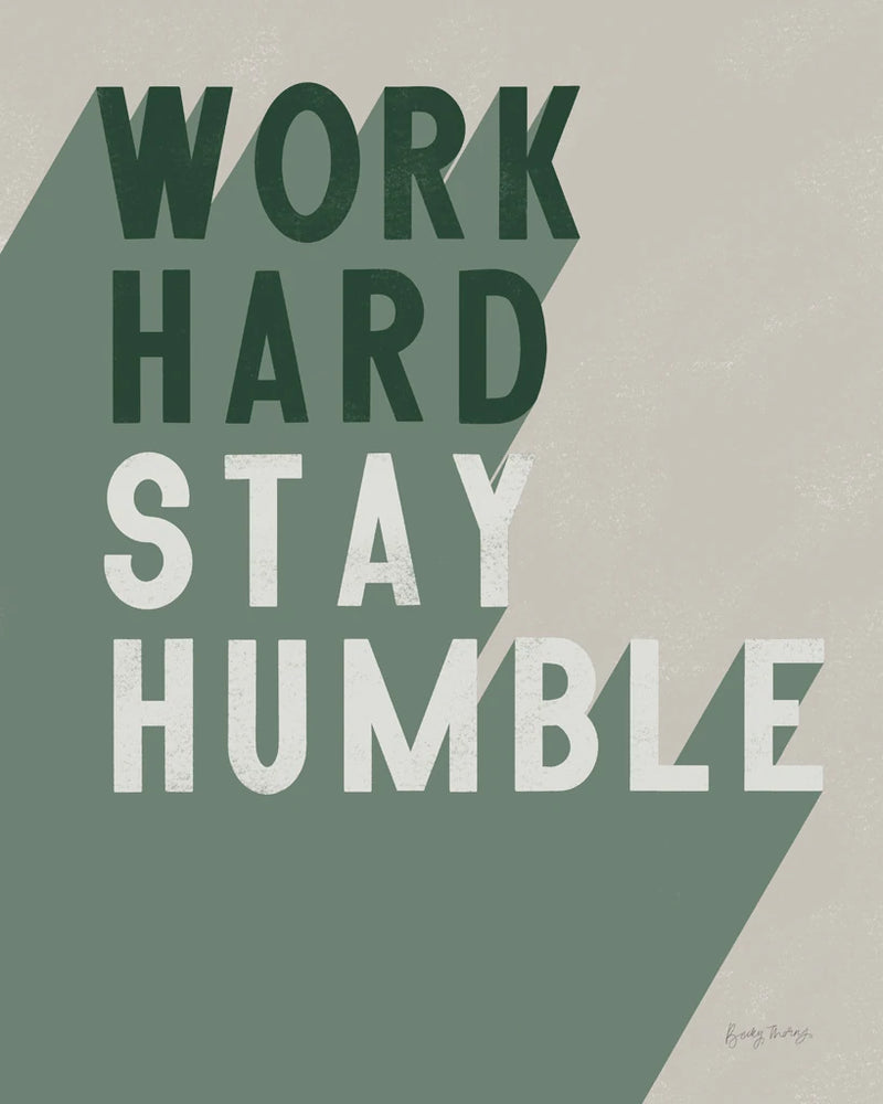 Work Hard Stay Humble Dark Crop by Becky Thorns