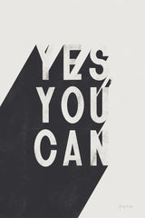 Yes You Can BW by Becky Thorns. SKU 59635h. Archival Giclee Fine art print for wall decor.