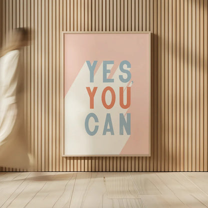 Yes You Can Pastel by Becky Thorns. shown as over sized large wall art. Available as an archival giclee rolled canvas, fine art paper, or poster print. SKU 78718h.