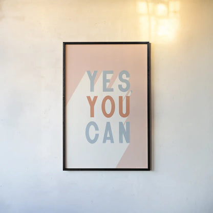 Yes You Can Pastel by Becky Thorns. shown as a paper print in a black flame. Available as a archival giclee rolled canvas, fine art paper, or poster print. SKU 78718h.