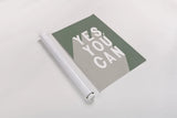 Yes You Can Sage by Becky Thorns. shown as a rolled paper print. Available as archival giclee rolled canvas, fine art paper, or poster print. SKU 63832h.