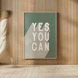 Yes You Can Sage by Becky Thorns. shown as over sized large wall art. Available as an archival giclee rolled canvas, fine art paper, or poster print. SKU 63832h.