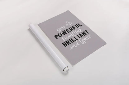 You Are Powerful by Becky Thorns. shown as a rolled paper print. Available as archival giclee rolled canvas, fine art paper, or poster print. SKU 61715h.