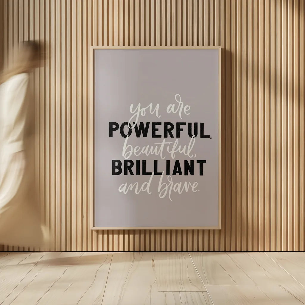 You Are Powerful by Becky Thorns. shown as over sized large wall art. Available as an archival giclee rolled canvas, fine art paper, or poster print. SKU 61715h.