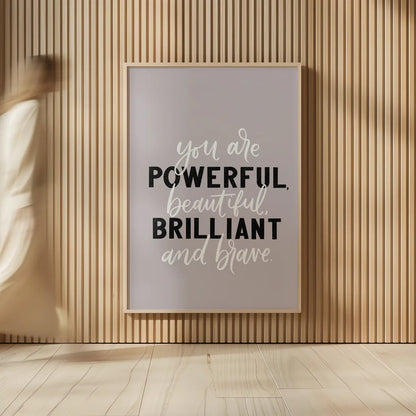 You Are Powerful by Becky Thorns. shown as over sized large wall art. Available as an archival giclee rolled canvas, fine art paper, or poster print. SKU 61715h.