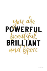 You Are Powerful Gold by Becky Thorns. SKU 68879h. Archival Giclee Fine art print for wall decor.
