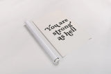 You Are Strong Black by Becky Thorns. shown as a rolled paper print. Available as archival giclee rolled canvas, fine art paper, or poster print. SKU 68873h.