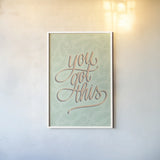 You Got This by Becky Thorns. shown as a paper print in a white frame. Available as a archival giclee rolled canvas, fine art paper, or poster print. SKU 52795h.