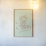 You Got This No Leaves by Becky Thorns. shown as a paper print in a natural frame. Available as a archival giclee rolled canvas, fine art paper, or poster print. SKU 53248h.