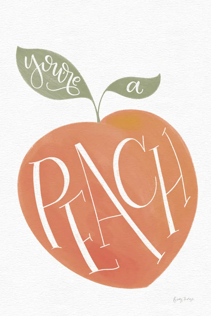 You are a Peach by Becky Thorns. SKU 61430h. Archival Giclee Fine art print for wall decor.