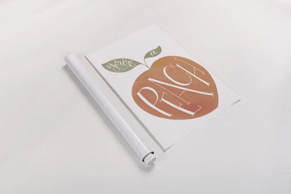 You are a Peach by Becky Thorns. shown as a rolled paper print. Available as archival giclee rolled canvas, fine art paper, or poster print. SKU 61430h.