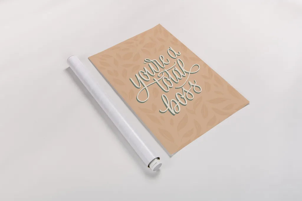 You're a Total Boss by Becky Thorns. shown as a rolled paper print. Available as archival giclee rolled canvas, fine art paper, or poster print. SKU 52796h.