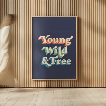 Young Wild and Free by Becky Thorns. shown as over sized large wall art. Available as an archival giclee rolled canvas, fine art paper, or poster print. SKU 65171h.